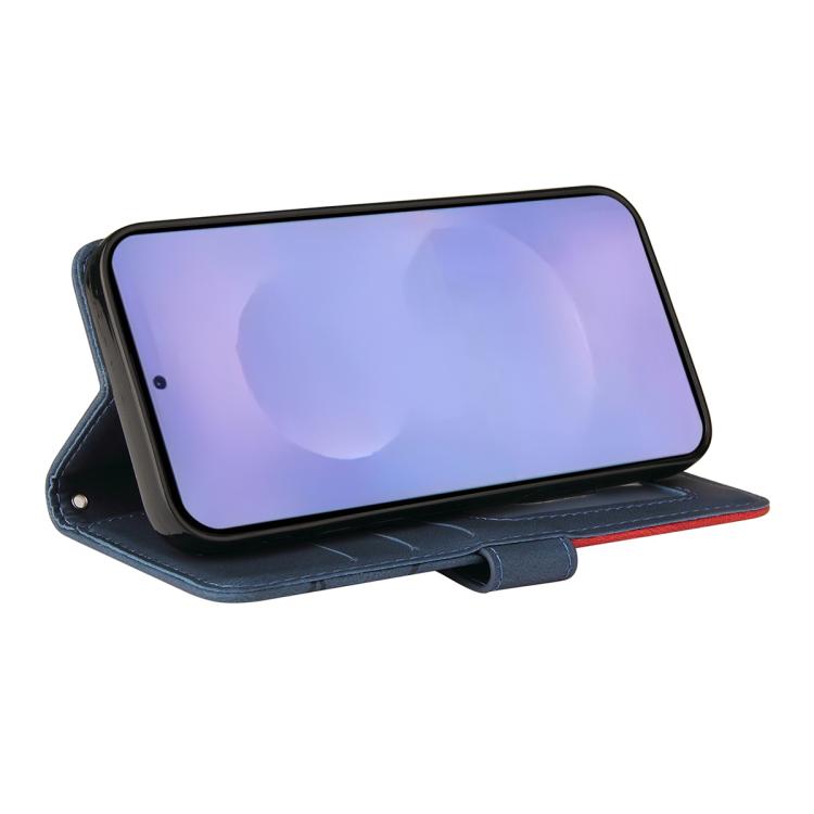 For Galaxy S26+ 5G Dual-color Splicing Flip Leather Phone Case
