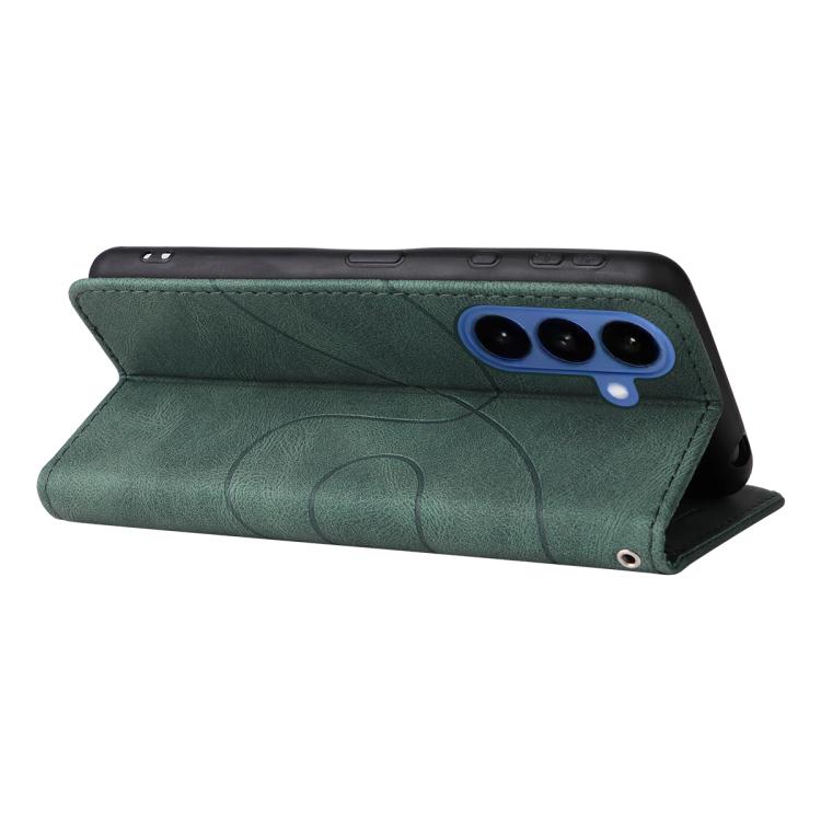 For Galaxy S26+ 5G Dual-color Splicing Flip Leather Phone Case