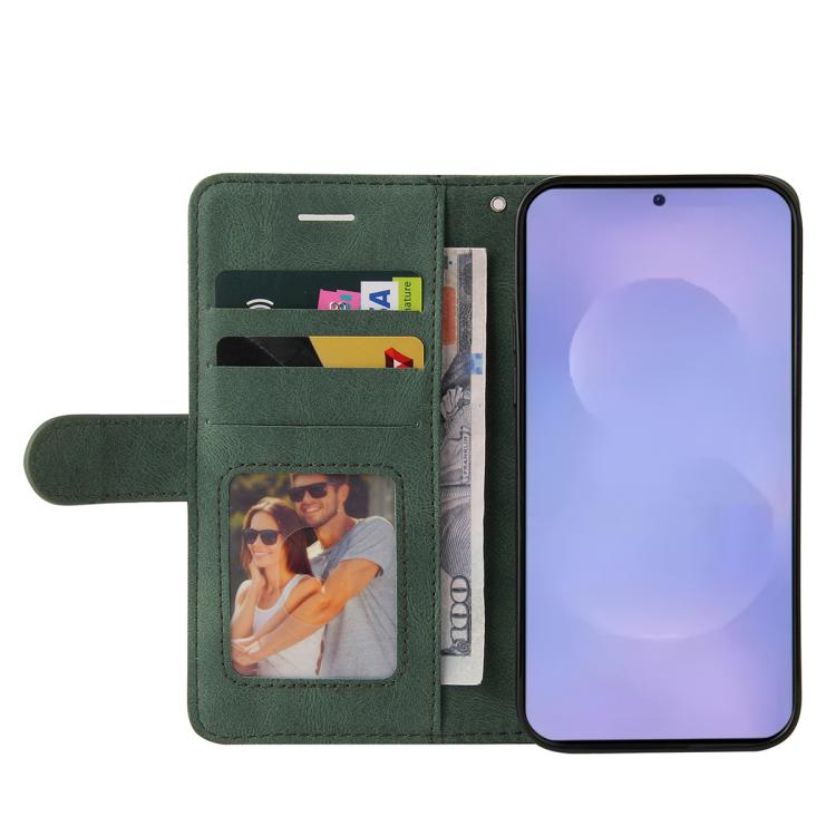 For Galaxy S26+ 5G Dual-color Splicing Flip Leather Phone Case