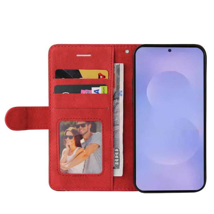For Galaxy S26+ 5G Dual-color Splicing Flip Leather Phone Case