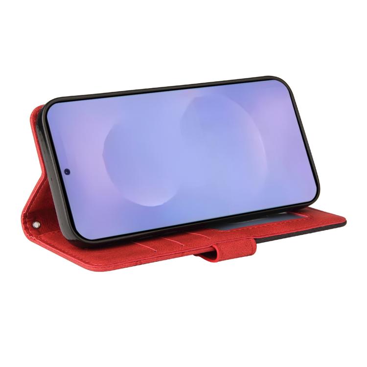For Galaxy S26+ 5G Dual-color Splicing Flip Leather Phone Case
