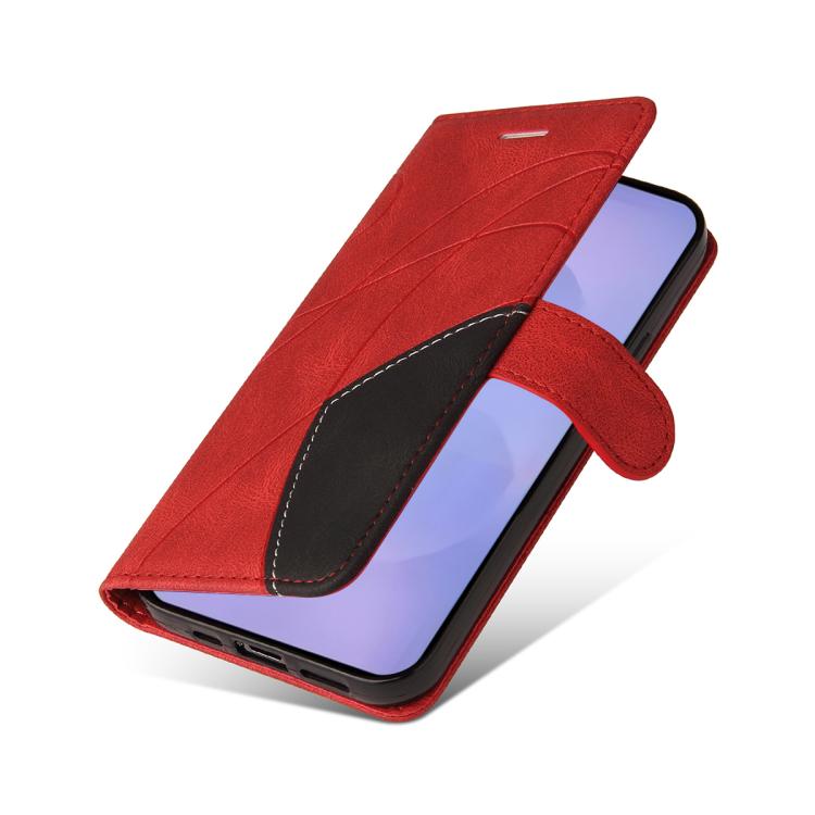 For Galaxy S26+ 5G Dual-color Splicing Flip Leather Phone Case