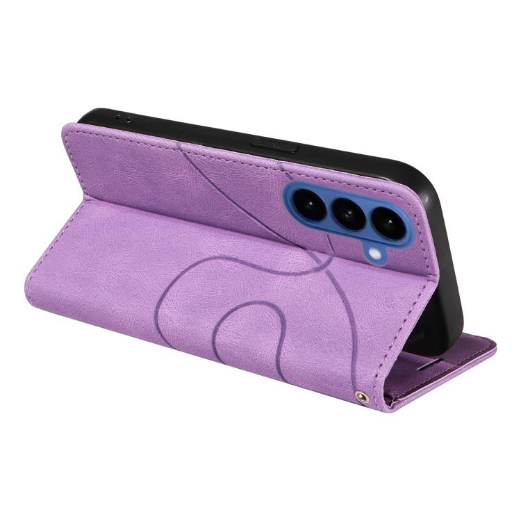 For Galaxy S26+ 5G Dual-color Splicing Flip Leather Phone Case