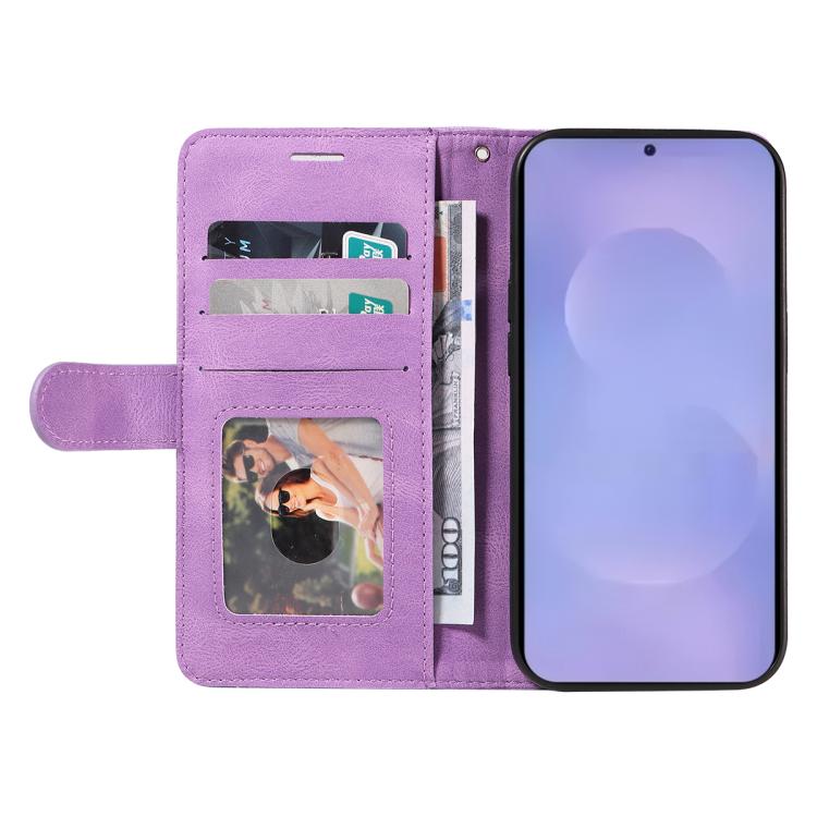 For Galaxy S26+ 5G Dual-color Splicing Flip Leather Phone Case