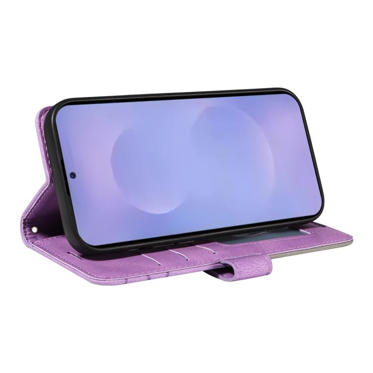For Galaxy S26+ 5G Dual-color Splicing Flip Leather Phone Case