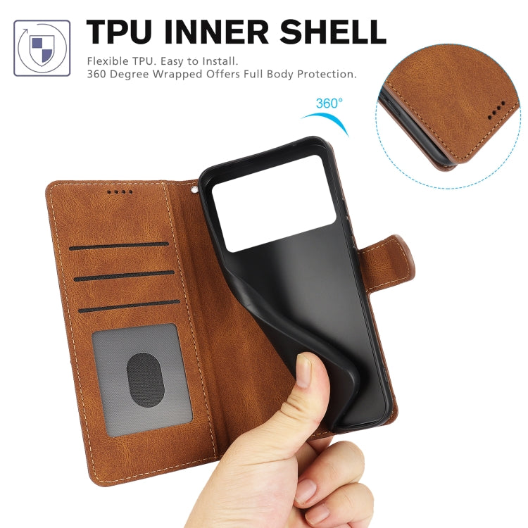 For Xiaomi Poco X6 Pro 5G Fantasy Skin-feel Calfskin Texture Leather Phone Case