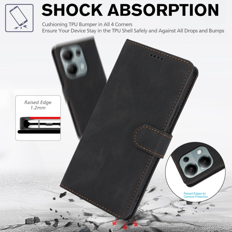 For Xiaomi Poco X6 5G Global Fantasy Skin-feel Calfskin Texture Leather Phone Case