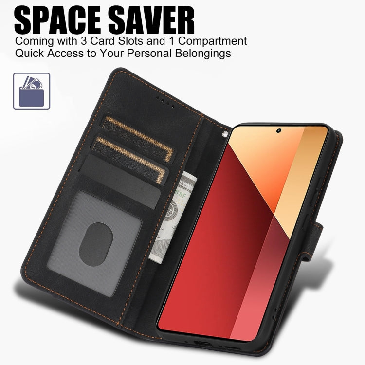 For Xiaomi Poco X6 5G Global Fantasy Skin-feel Calfskin Texture Leather Phone Case