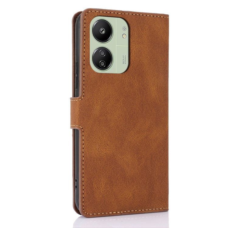 For Xiaomi Poco C65 Global Fantasy Skin-feel Calfskin Texture Leather Phone Case