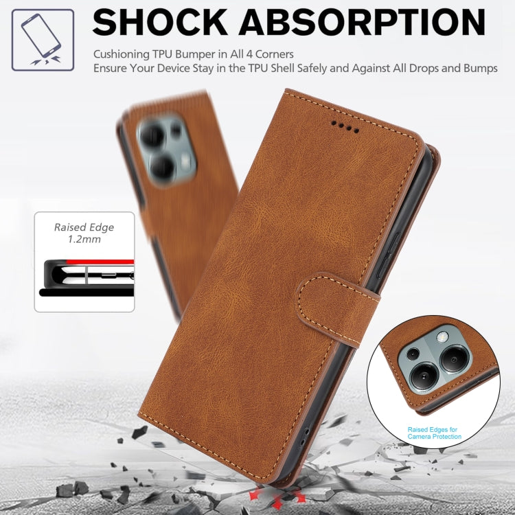For Xiaomi Poco M6 Pro 4G Fantasy Skin-feel Calfskin Texture Leather Phone Case