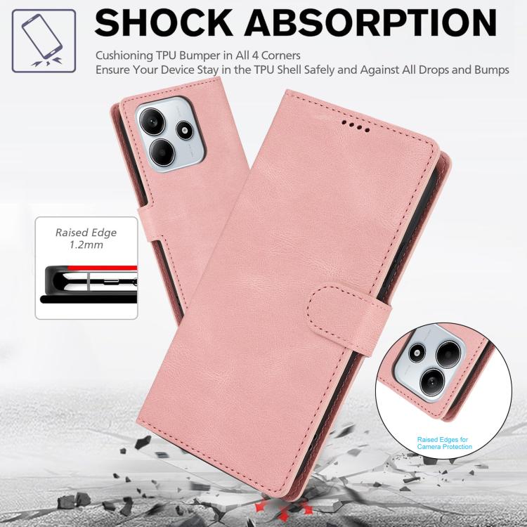 For Xiaomi Poco M7 Pro 5G Fantasy Skin-feel Calfskin Texture Leather Phone Case