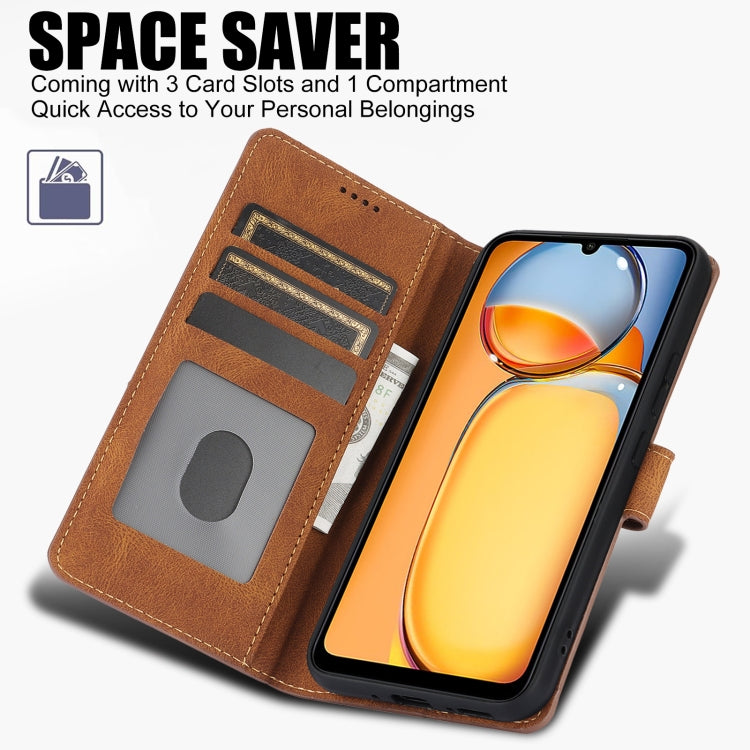 For Redmi 13C 4G Global Fantasy Skin-feel Calfskin Texture Leather Phone Case