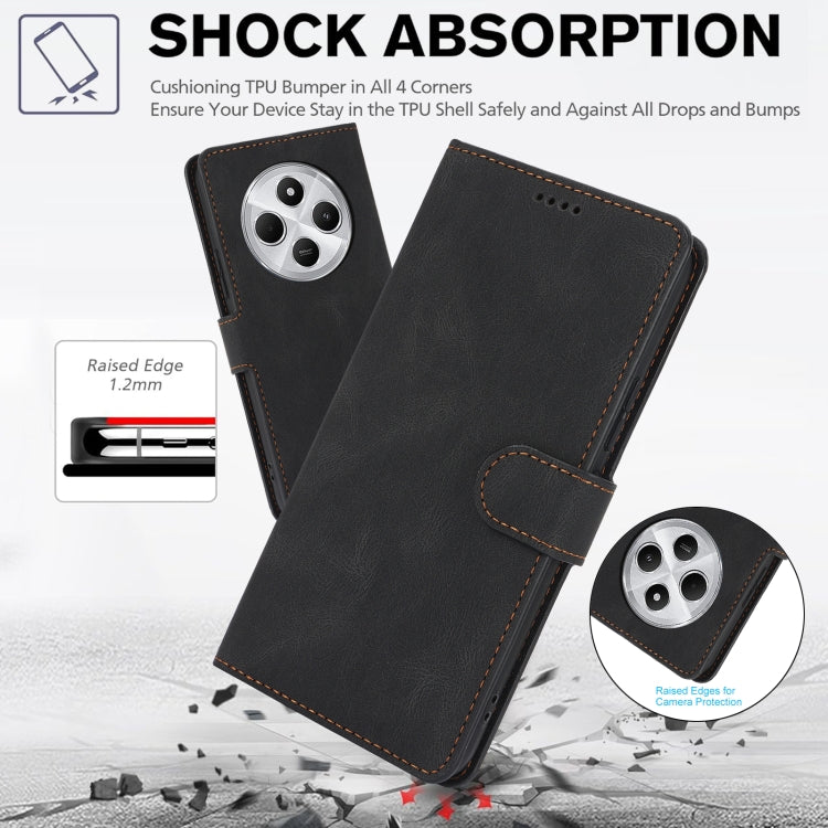 For Redmi 14C 4G Fantasy Skin-feel Calfskin Texture Leather Phone Case