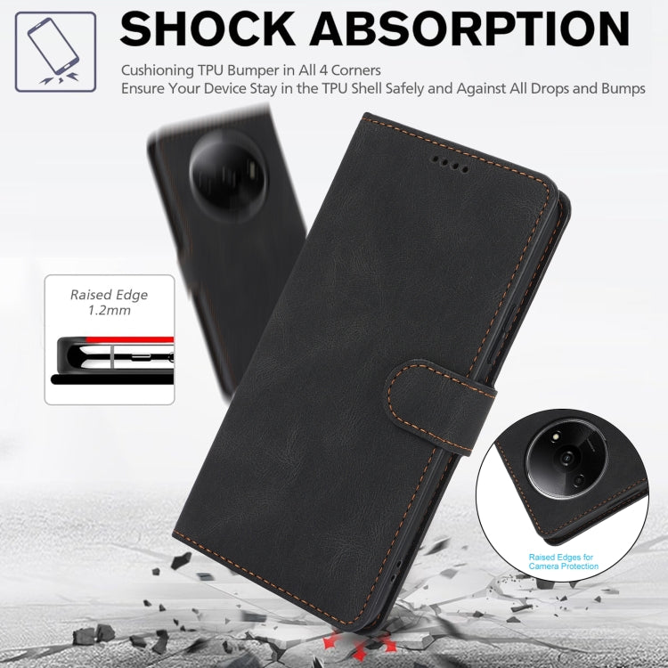 For Redmi A3 4G Global Fantasy Skin-feel Calfskin Texture Leather Phone Case