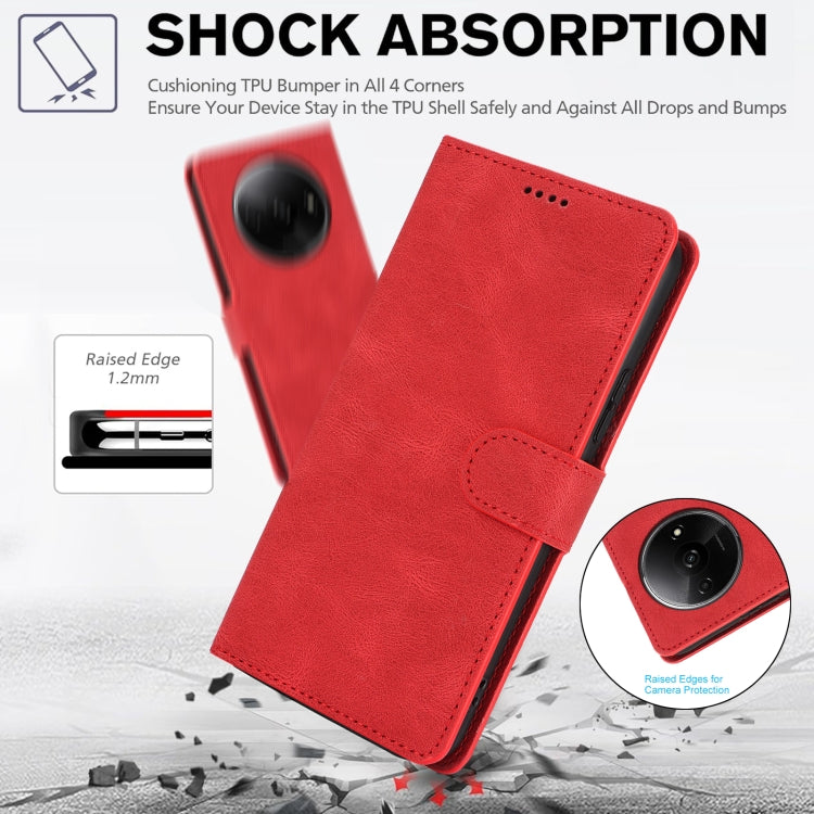 For Redmi A3 4G Global Fantasy Skin-feel Calfskin Texture Leather Phone Case