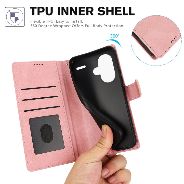 For Redmi Note 13 Pro+ 5G Fantasy Skin-feel Calfskin Texture Leather Phone Case