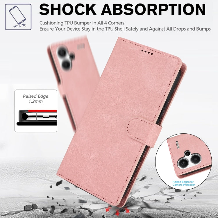 For Redmi Note 13 Pro+ 5G Fantasy Skin-feel Calfskin Texture Leather Phone Case