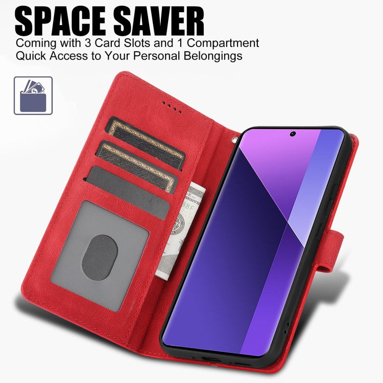 For Redmi Note 13 Pro+ 5G Fantasy Skin-feel Calfskin Texture Leather Phone Case