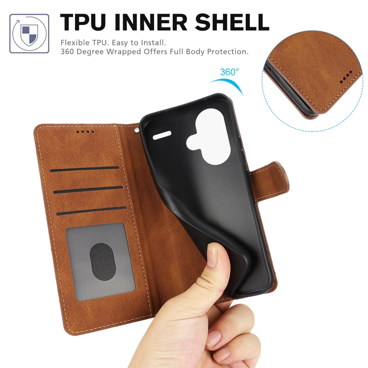 For Redmi Note 13 Pro+ 5G Fantasy Skin-feel Calfskin Texture Leather Phone Case