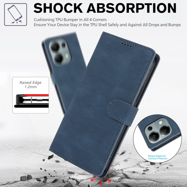 For Redmi Note 13 4G Global Fantasy Skin-feel Calfskin Texture Leather Phone Case