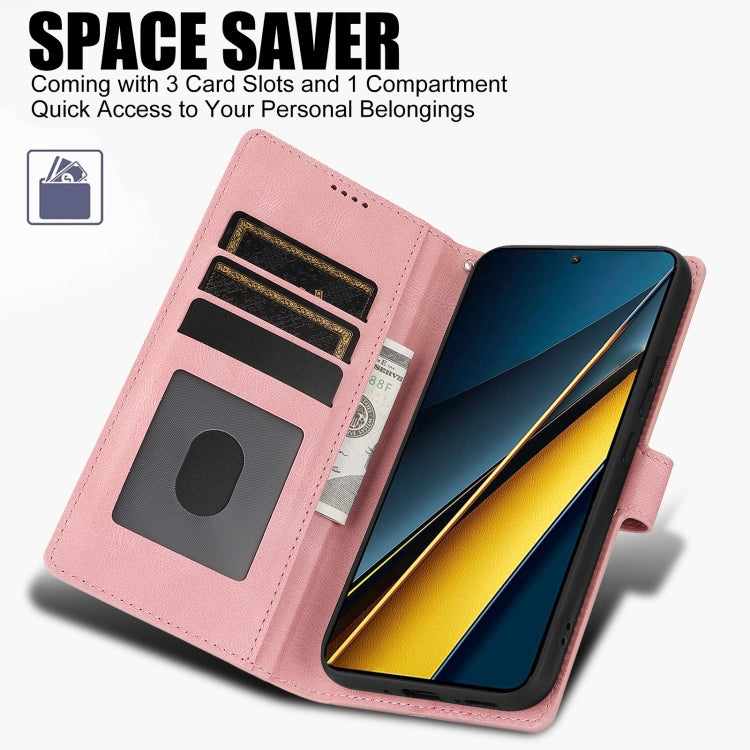 For Redmi K70E Fantasy Skin-feel Calfskin Texture Leather Phone Case