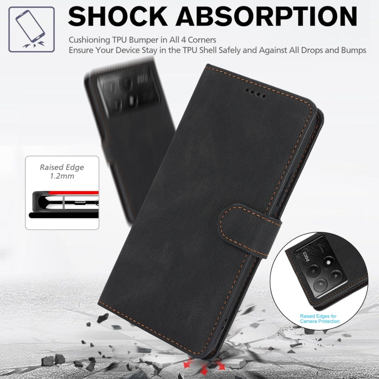 For Redmi K70E Fantasy Skin-feel Calfskin Texture Leather Phone Case