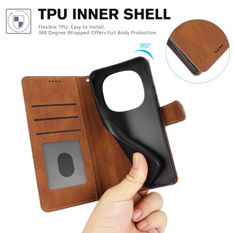 For Redmi Note 14 Pro 5G Fantasy Skin-feel Calfskin Texture Leather Phone Case