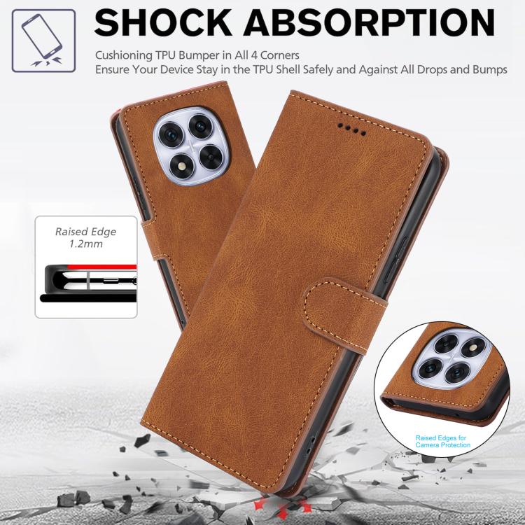 For Redmi Note 14 Pro 5G Fantasy Skin-feel Calfskin Texture Leather Phone Case