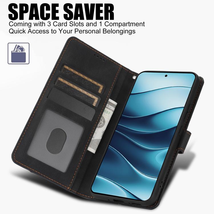 For Redmi Note 14 4G 163.25mm Fantasy Skin-feel Calfskin Texture Leather Phone Case