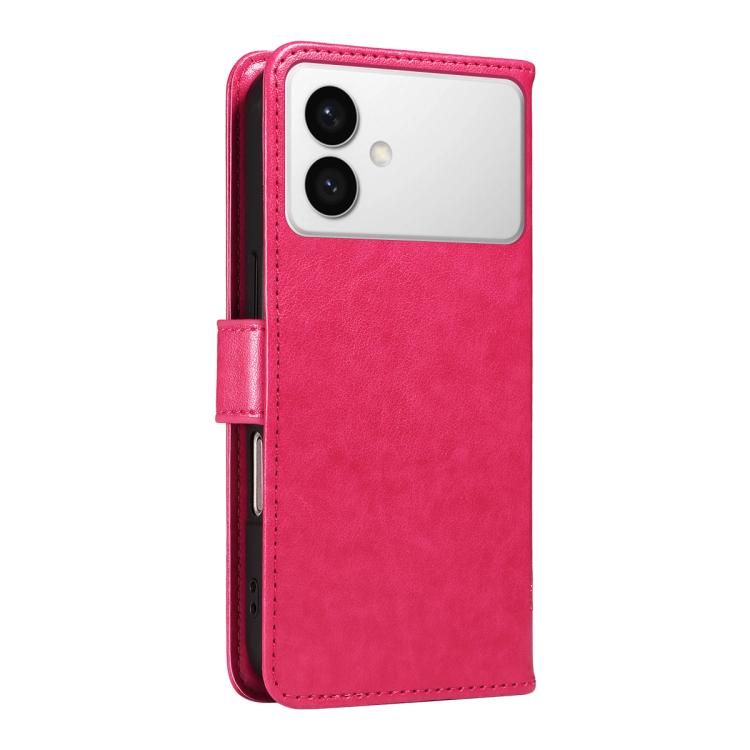 For Galaxy S26 Edge 5G Tree & Cat Embossed Pattern Flip Leather Phone Case