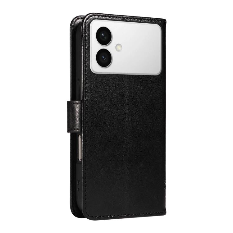 For Galaxy S26 Edge 5G Tree & Cat Embossed Pattern Flip Leather Phone Case