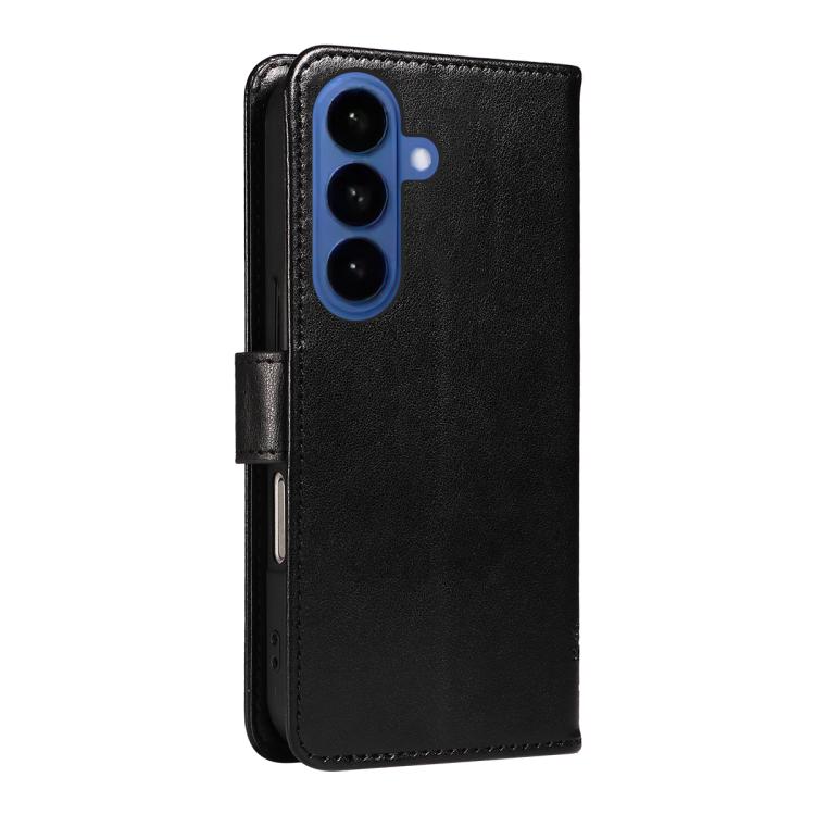 For Galaxy S26 5G Tree & Cat Embossed Pattern Flip Leather Phone Case