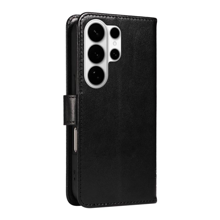 For Galaxy S26 Ultra 5G Tree & Cat Embossed Pattern Flip Leather Phone Case