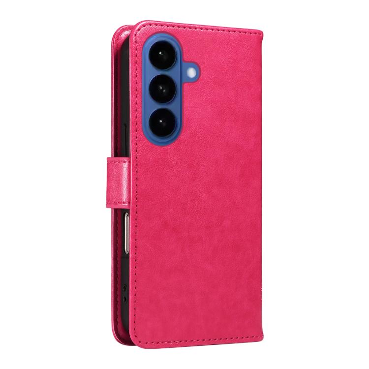 For Galaxy S26+ 5G Tree & Cat Embossed Pattern Flip Leather Phone Case