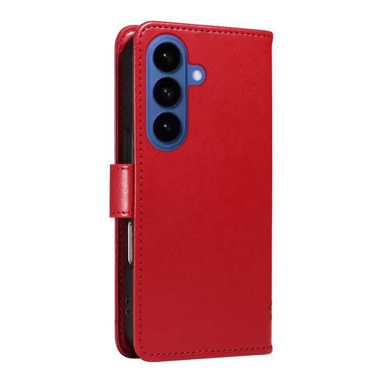 For Galaxy S26+ 5G Tree & Cat Embossed Pattern Flip Leather Phone Case