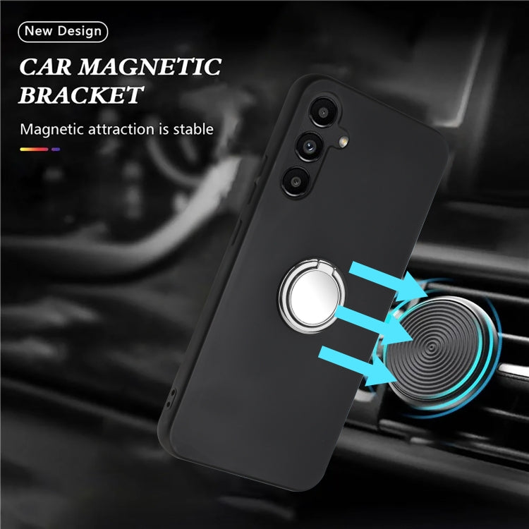 For Samsung Galaxy S25 5G Matte Ring Holder TPU Phone Case