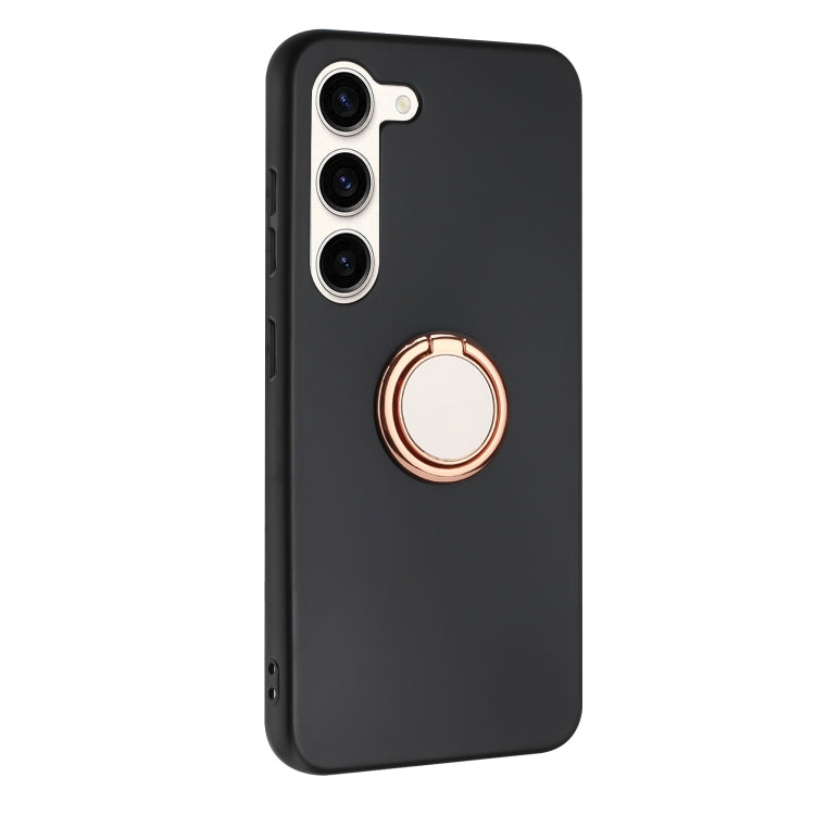 For Samsung Galaxy S23 5G Matte Ring Holder TPU Phone Case