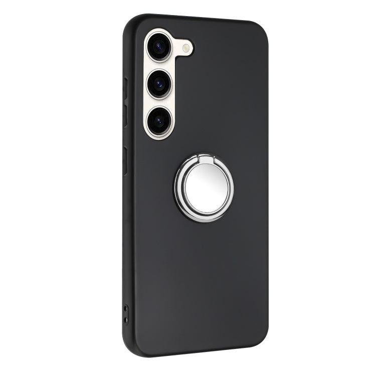 For Samsung Galaxy S23 5G Matte Ring Holder TPU Phone Case