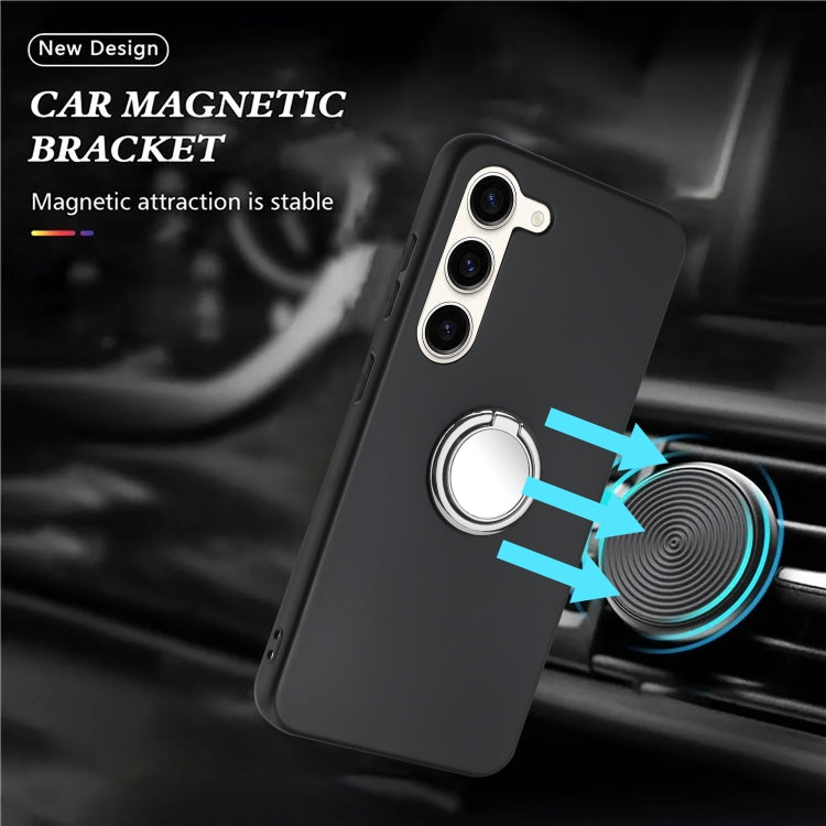 For Samsung Galaxy S23 5G Matte Ring Holder TPU Phone Case