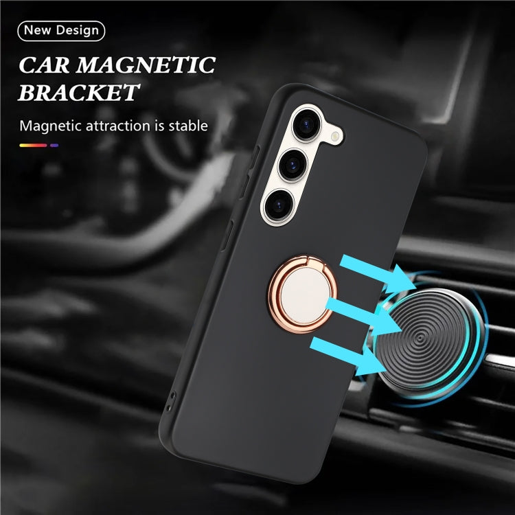 For Samsung Galaxy S23+ 5G Matte Ring Holder TPU Phone Case