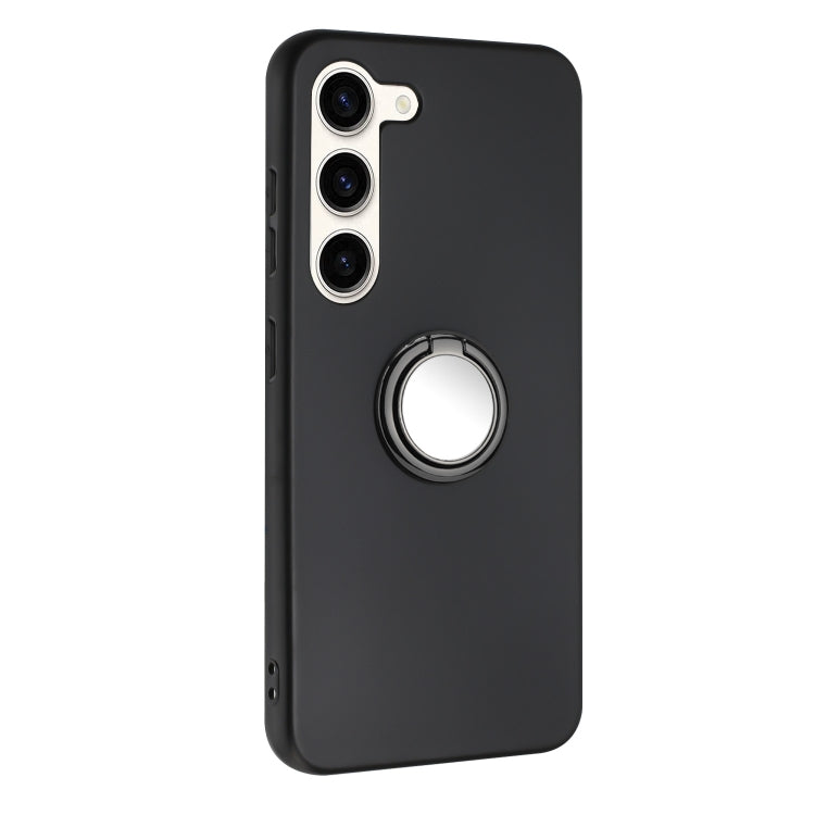 For Samsung Galaxy S23+ 5G Matte Ring Holder TPU Phone Case
