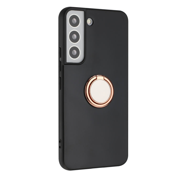 For Samsung Galaxy S22+ 5G Matte Ring Holder TPU Phone Case