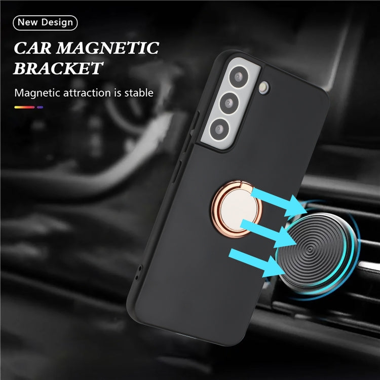 For Samsung Galaxy S22+ 5G Matte Ring Holder TPU Phone Case
