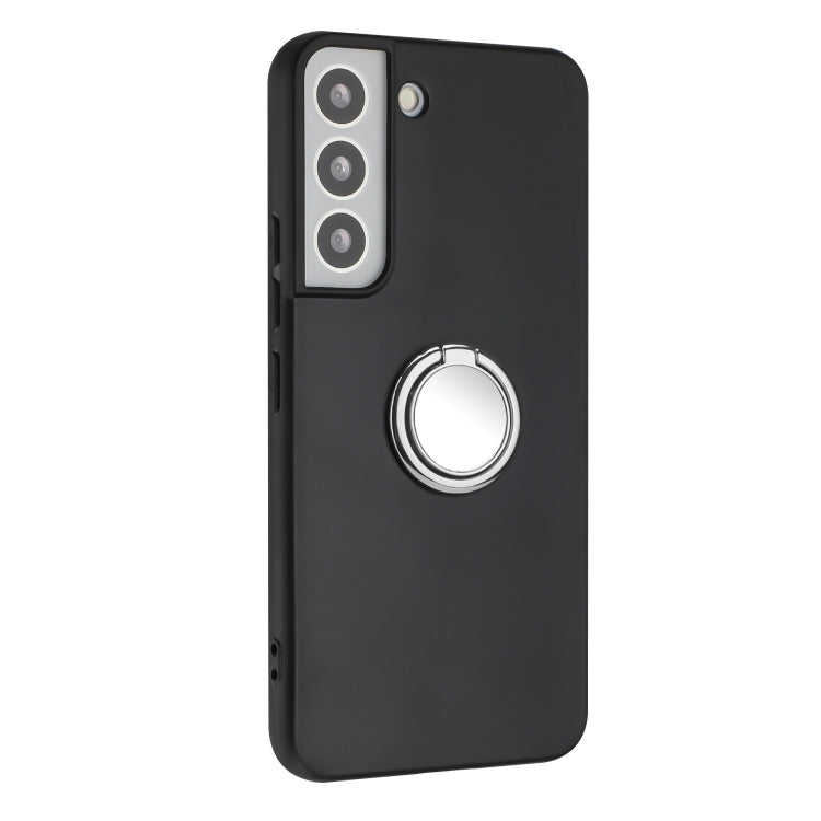 For Samsung Galaxy S22+ 5G Matte Ring Holder TPU Phone Case