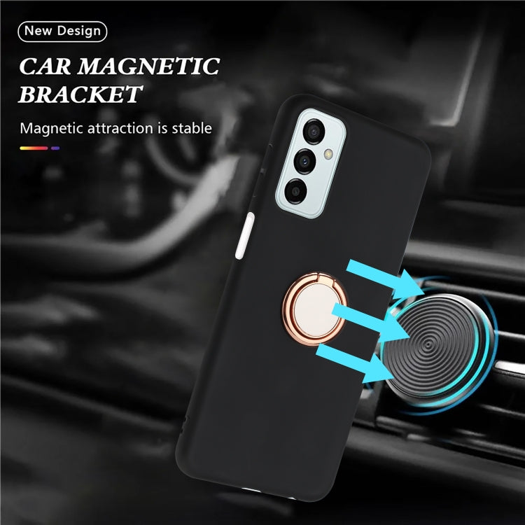For Samsung Galaxy M23 4G / 5G Matte Ring Holder TPU Phone Case