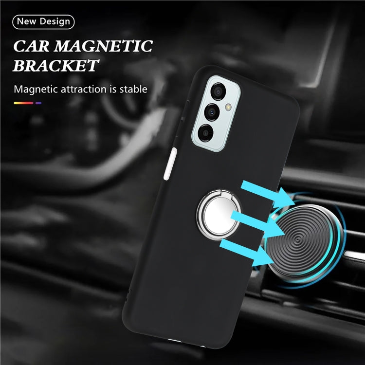 For Samsung Galaxy M23 4G / 5G Matte Ring Holder TPU Phone Case