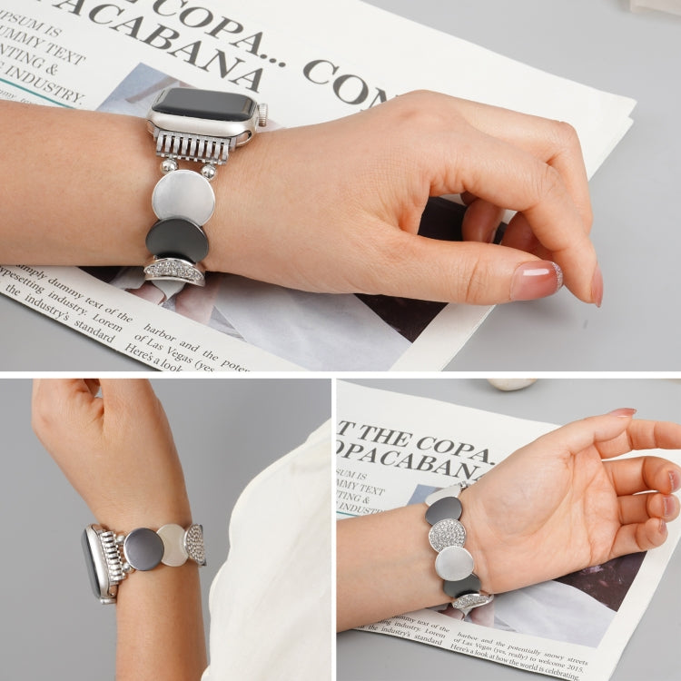 For Apple Watch 46mm / 49mm / 45mm / 44mm Alloy Chain Metal Watch Band - Silver Grey