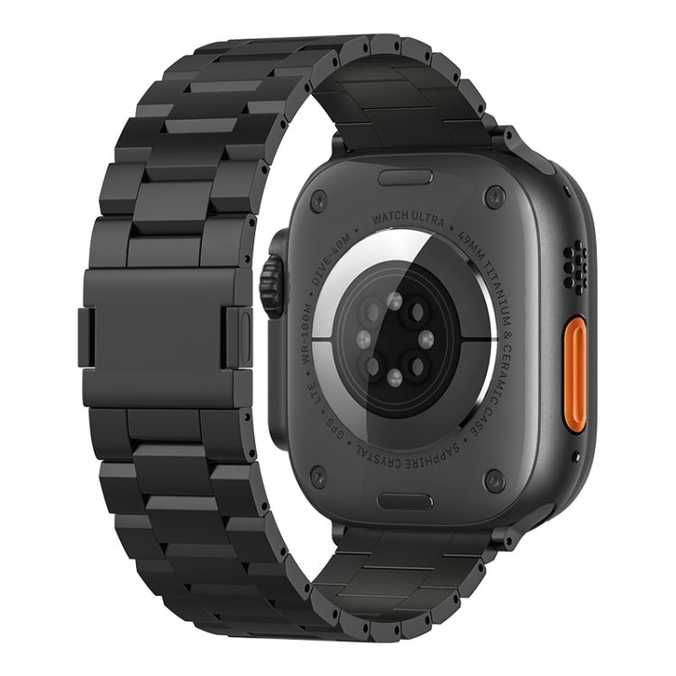 For Apple Watch 46mm / 49mm / 45mm / 44mm Tri-beads Magnetic Titanium Alloy Watch Band