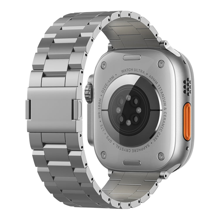 For Apple Watch 46mm / 49mm / 45mm / 44mm Tri-beads Magnetic Titanium Alloy Watch Band