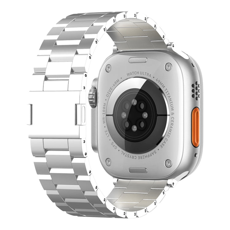For Apple Watch 46mm / 49mm / 45mm / 44mm Tri-beads Magnetic Titanium Alloy Watch Band